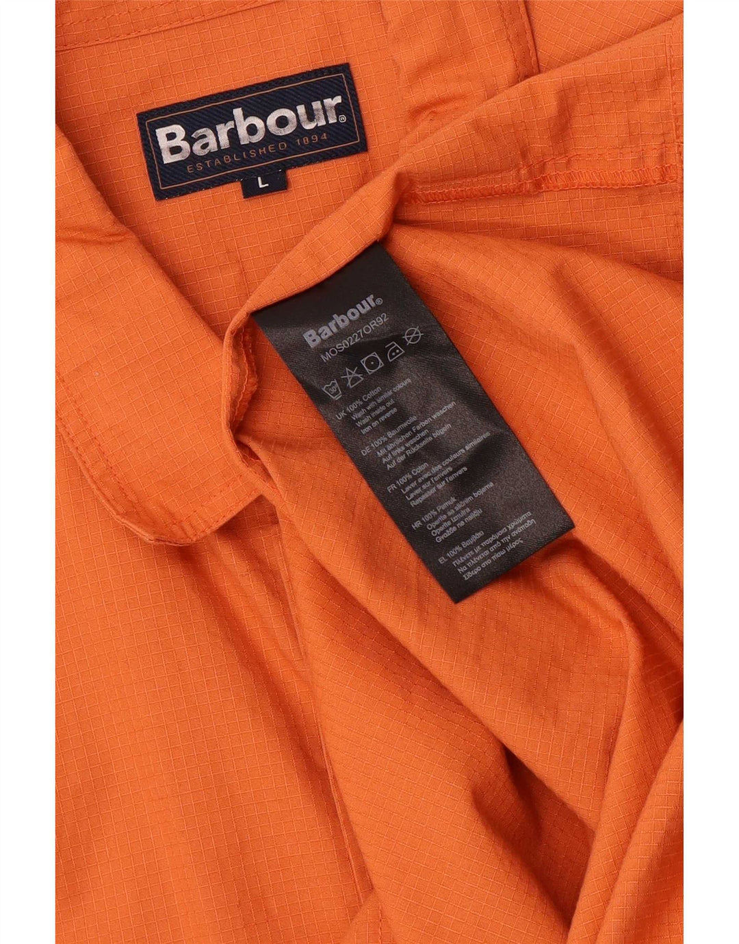 Barbour Chaqueta utilitaria para hombre Reino Unido 40 Grande Algodón naranja