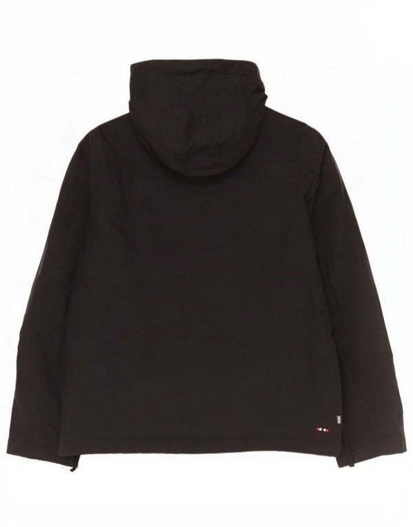 Napapijri Chaqueta anorak con capucha y gráfico geográfico para hombre UK 42 XL Nylon negro