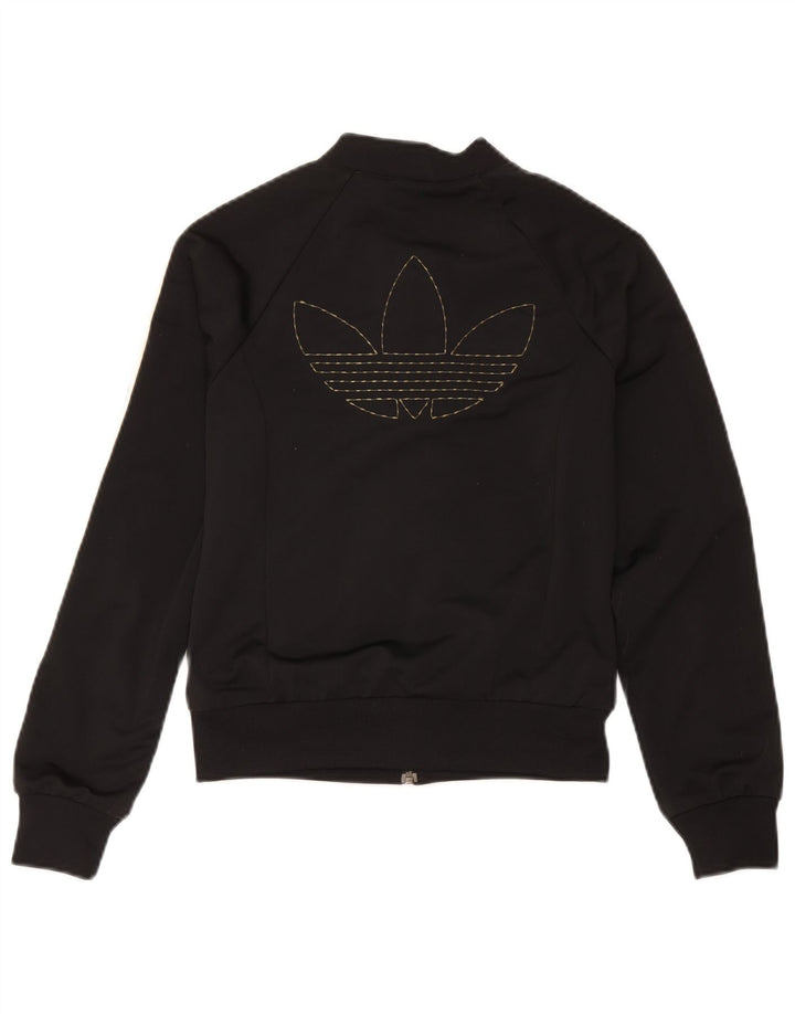 Adidas Mujer Crop Graphic Chándal Top Chaqueta EU 38 Mediano Negro
