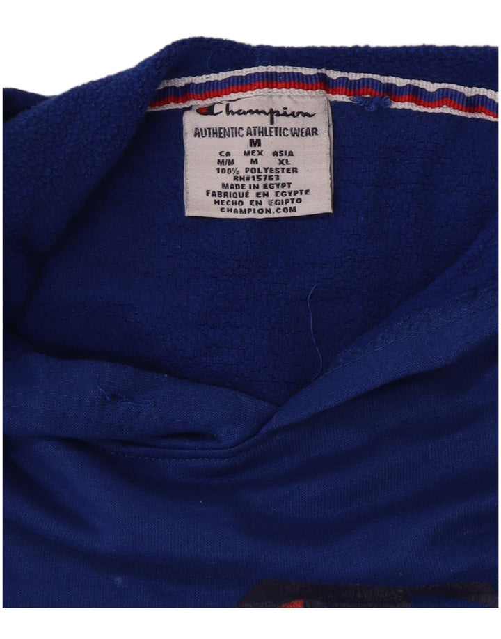 Champion Sudadera Con Capucha Gráfica Para Hombre Jersey Azul Medio Poliéster