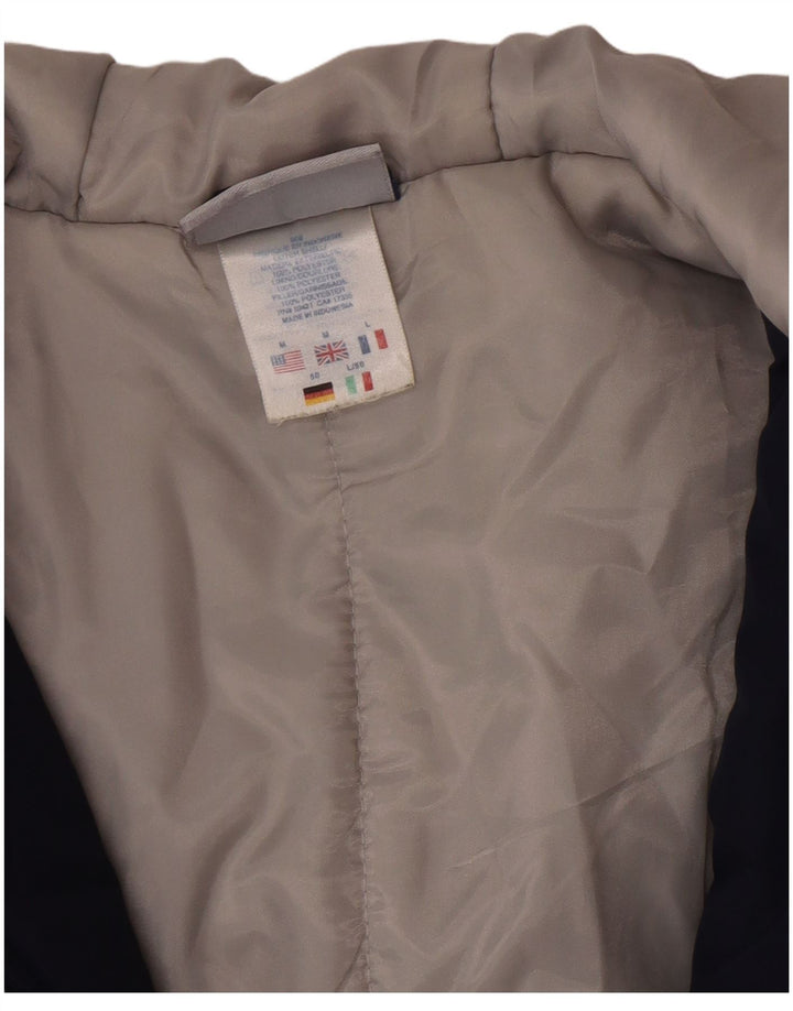 Reebok Chaqueta bomber con capucha para hombre UK 38 Medium Azul marino Colorblock
