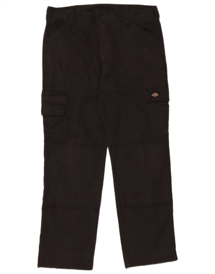 Dickies Pantalones cargo rectos para hombre W36 L30 Poliéster negro