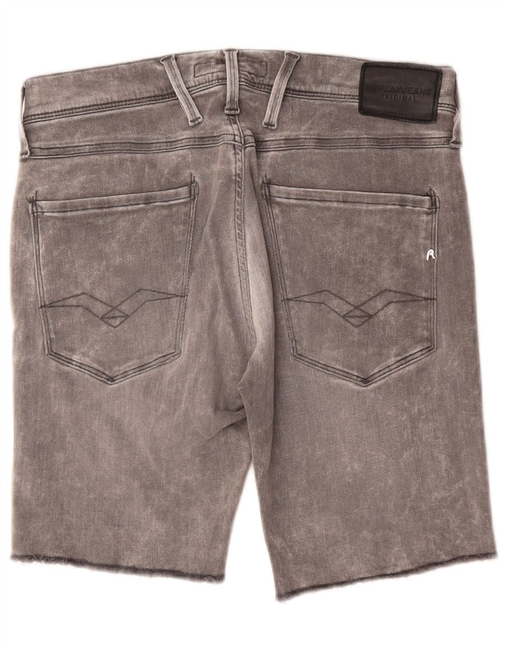 REPLAY Pantalones cortos vaqueros Anbass para hombre W29 Algodón gris medio