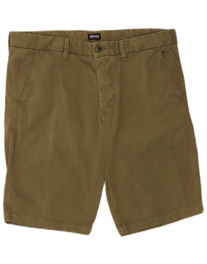 Pantalones cortos chinos Blauer para hombre W33 Algodón caqui medio