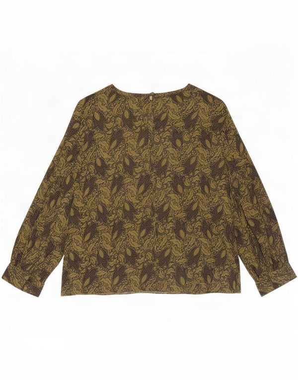 Toast Top Mujer Manga Larga UK 42 Viscosa Floral Verde Medio