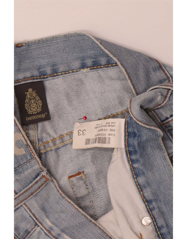 Dondup Pantalones cortos de mezclilla desgastados para hombre W33 Algodón azul medio