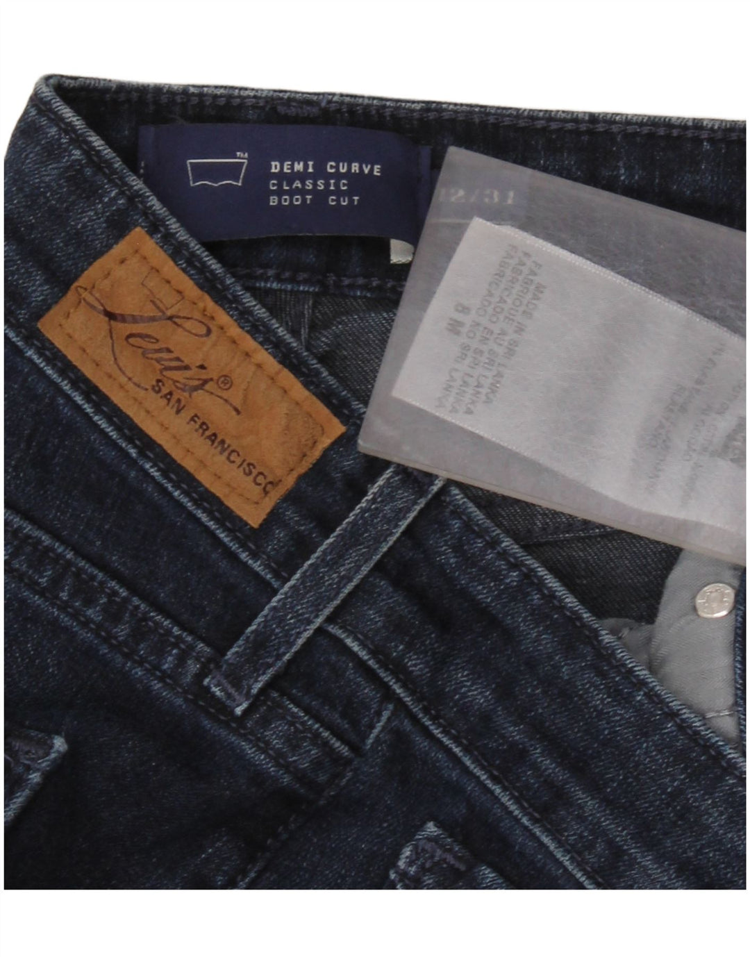 LEVI'S Vaqueros Demi Curve Demi Curve De Corte Clásico Para Mujer W31 L32 Azul Marino