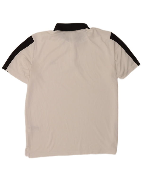 Polo Adidas Hombre Grande Blanco Colorblock Poliéster
