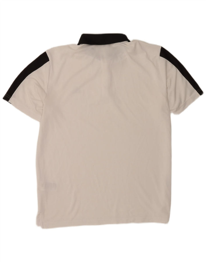 Polo Adidas Hombre Grande Blanco Colorblock Poliéster