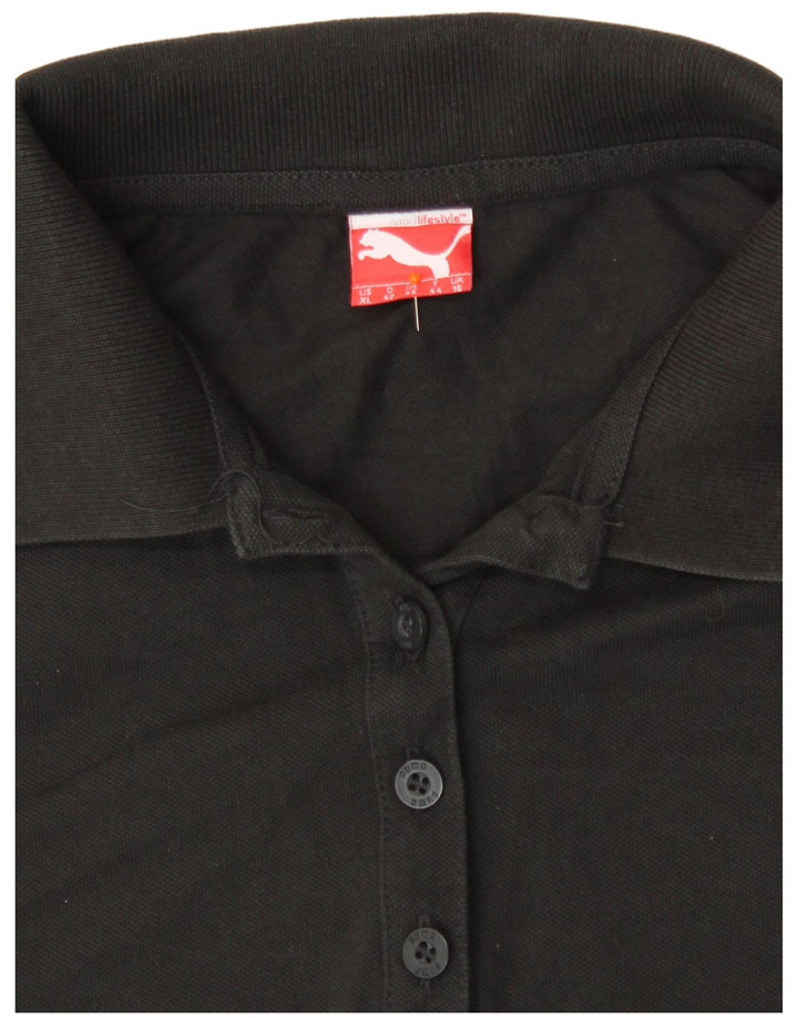 PUMA Womens Polo Shirt UK 16 Large Black