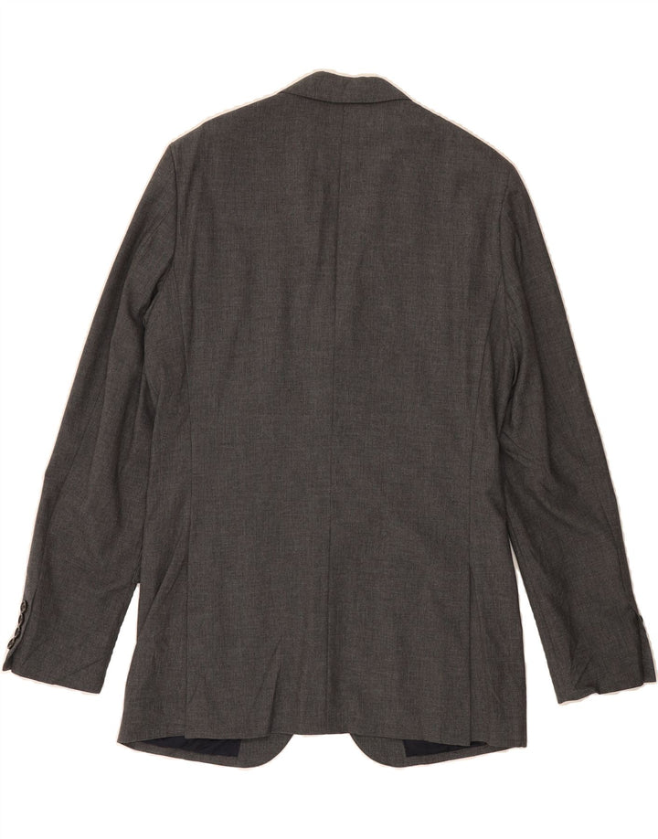 J. CREW Mens Longline 2 Button Blazer Jacket UK 40 Large Grey Wool Vintage J. Crew and Second-Hand J. Crew from Messina Hembry 