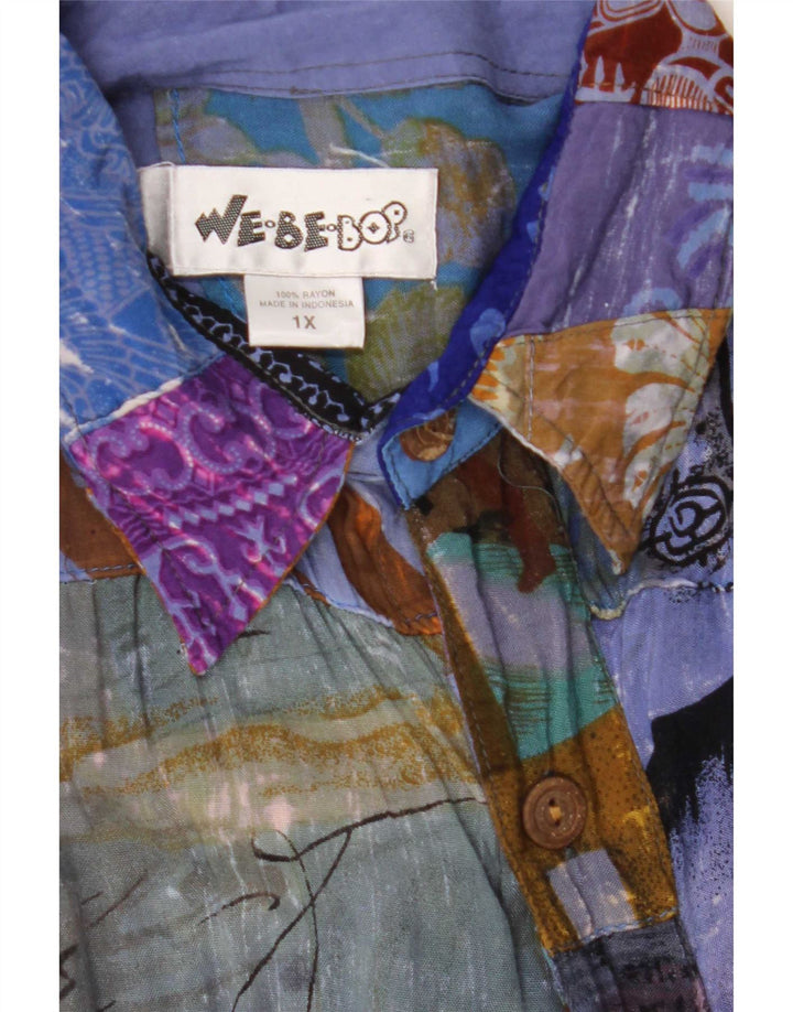 We Be Bop Vestido camisero extragrande para mujer UK 40 XL Patchwork multicolor