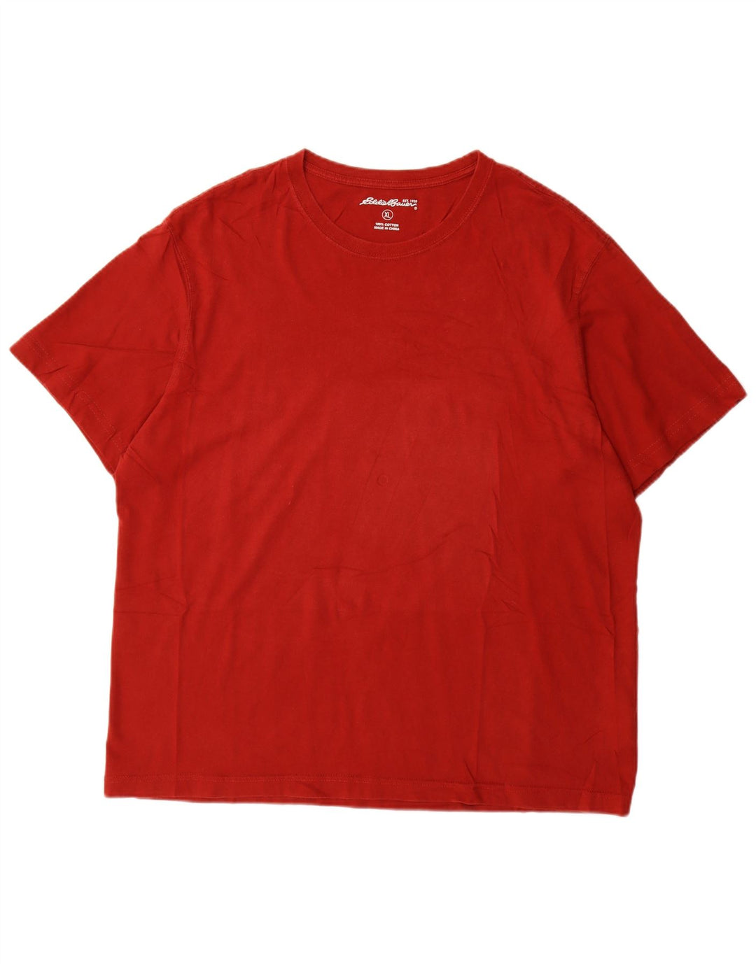 Eddie Bauer Camiseta Hombre Top XL Algodón Rojo