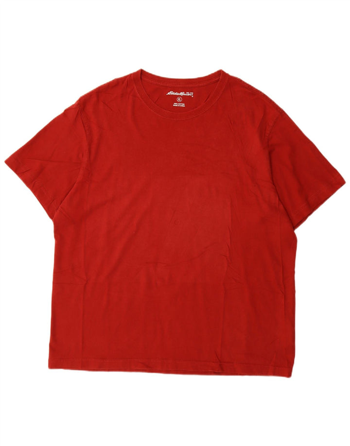 Eddie Bauer Camiseta Hombre Top XL Algodón Rojo