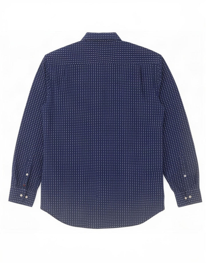 Camisa Tommy Hilfiger Hombre Algodón Geométrico Azul Marino Medio