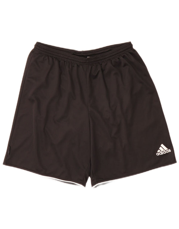 Adidas - Pantalones cortos deportivos para hombre, talla grande, poliéster negro