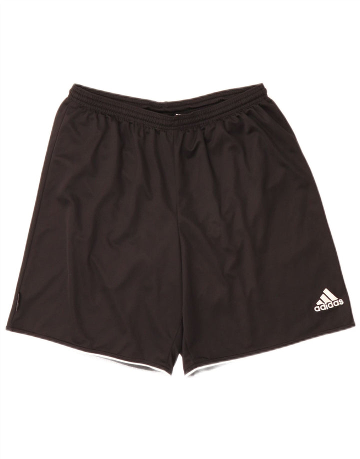 Adidas - Pantalones cortos deportivos para hombre, talla grande, poliéster negro