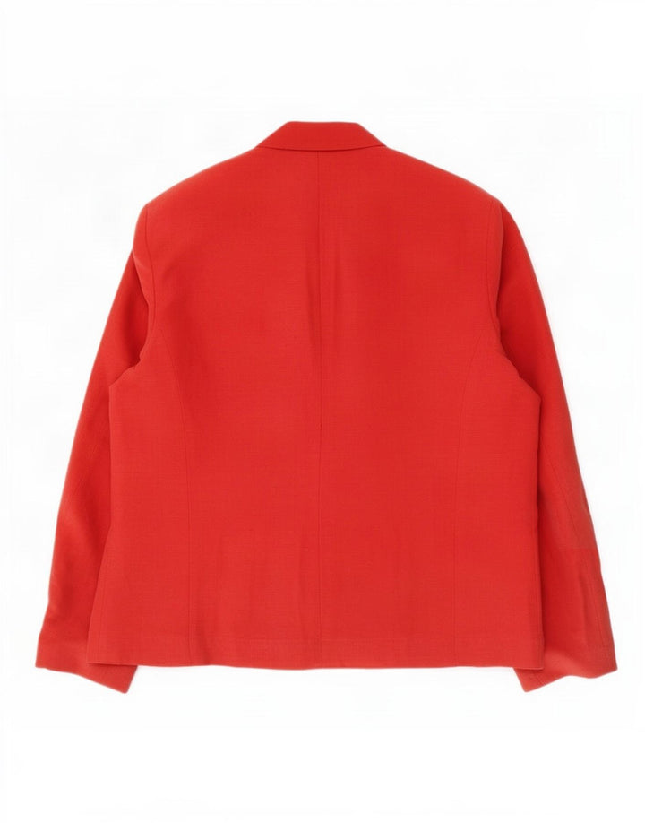 Armani Collezioni Chaqueta Blazer para Mujer IT 42 Lino Rojo Mediano
