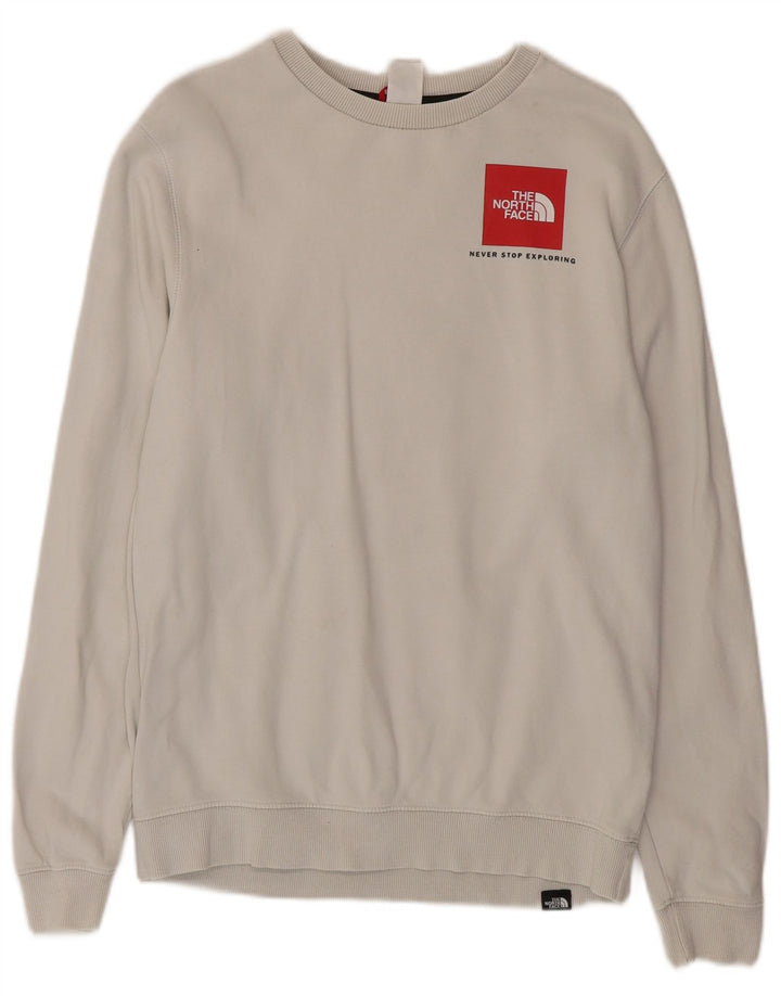 The North Face Hombre Sudadera Jumper Small Gris Algodón