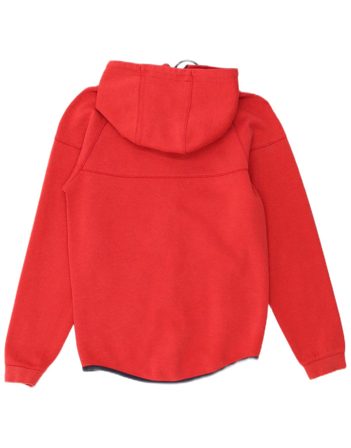 Nike - Sudadera con capucha y cremallera para hombre, talla pequeña, algodón rojo