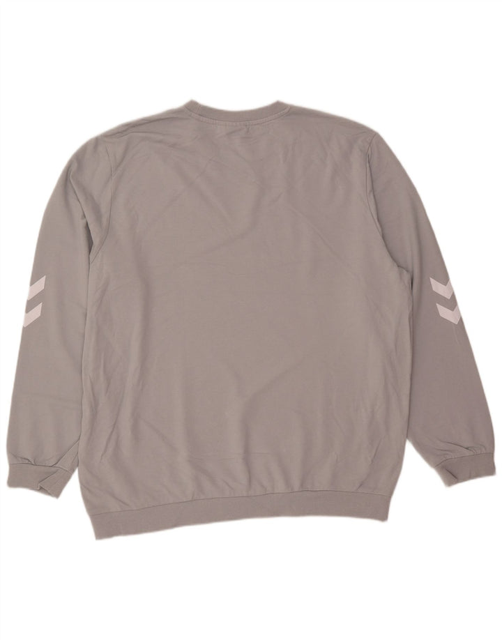 HUMMEL Sudadera para hombre Jumper 2XL Gris Algodón