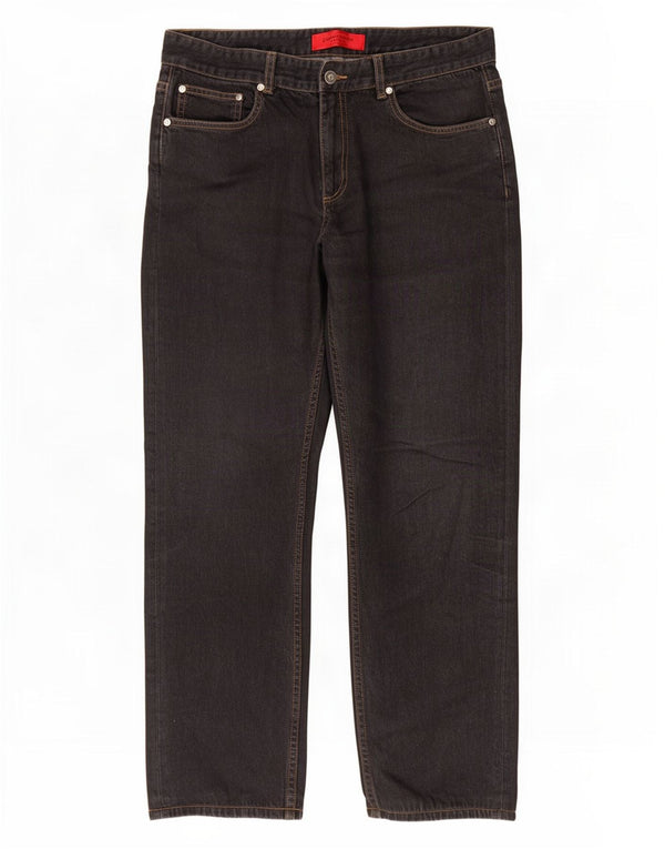 Pierre Cardin Vaqueros rectos para hombre W36 L32 Algodón negro