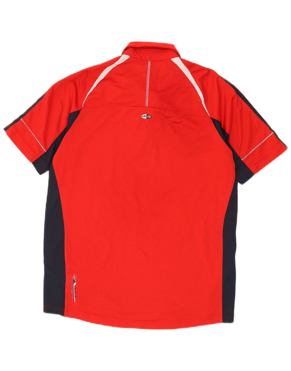 Adidas Hombre Clima 365 Polo Polo Rojo Medio Colorblock Poliéster