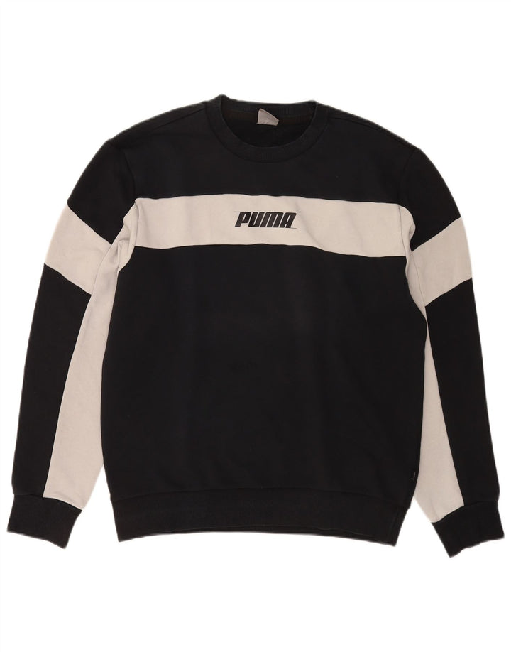 Puma Sudadera Jumper De Algodón Con Bloques De Color Negro Mediano