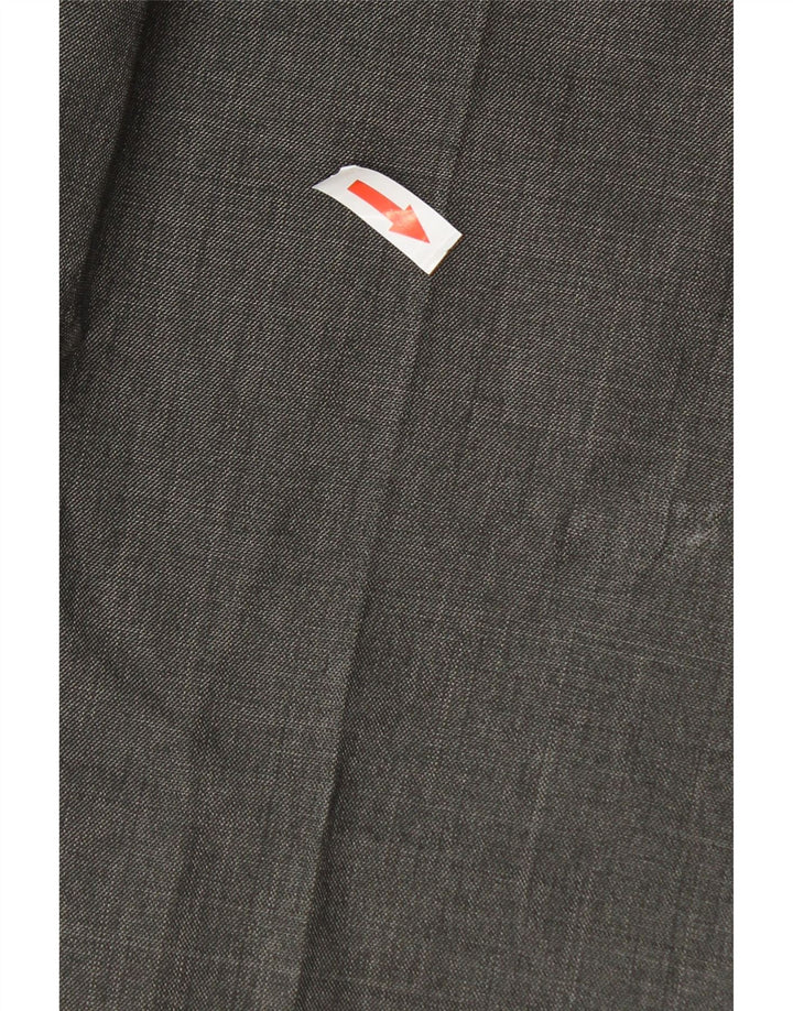 Marks & Spencer Pantalón de traje de corte regular para hombre W38 L29 Poliéster gris