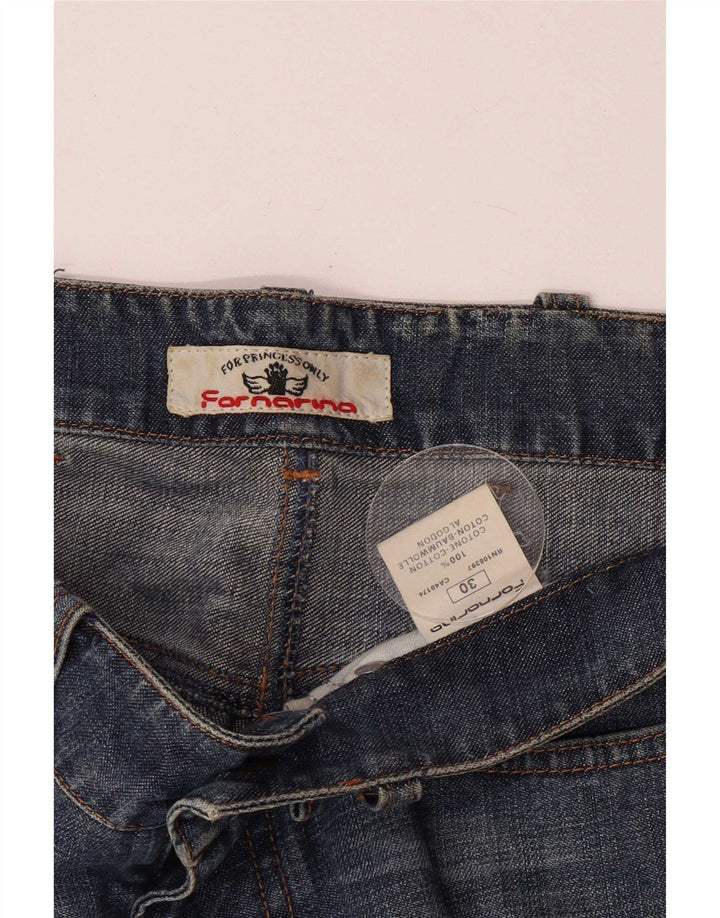 Fornarina Shorts Vaquero Mujer W30 Azul Medio Algodón