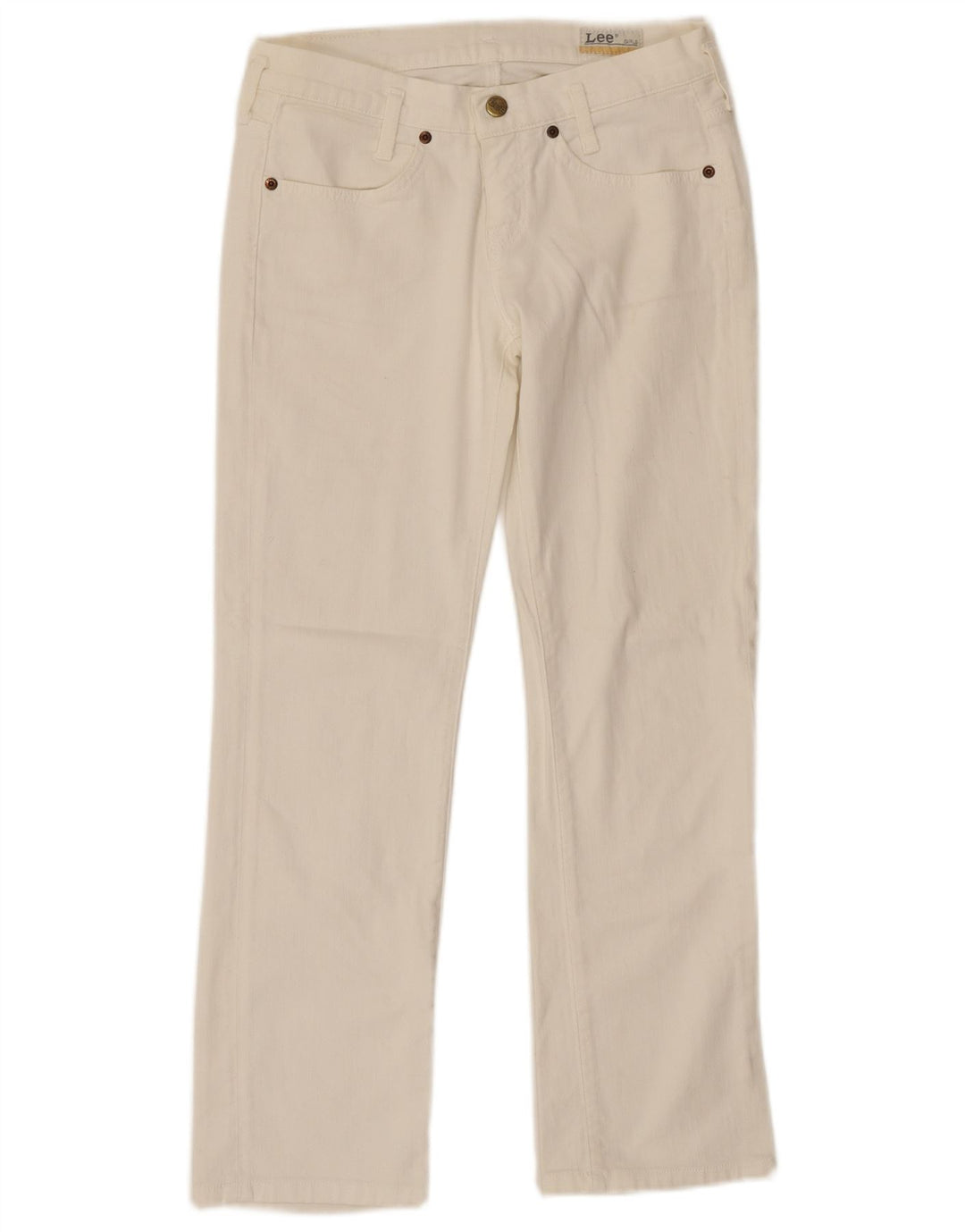 LEE Lilly Vaqueros Rectos para Niñas 14-15 Años W28 L26 Algodón Blanco