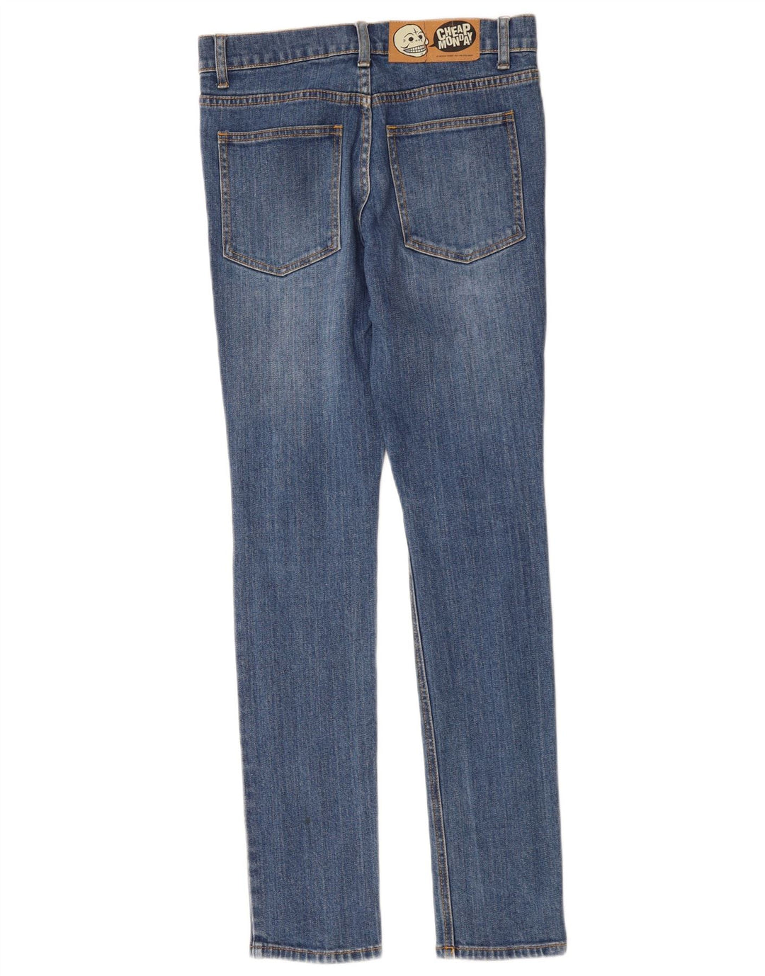 CHEAP MONDAY Vaqueros pitillo para mujer W27 L32 Algodón azul