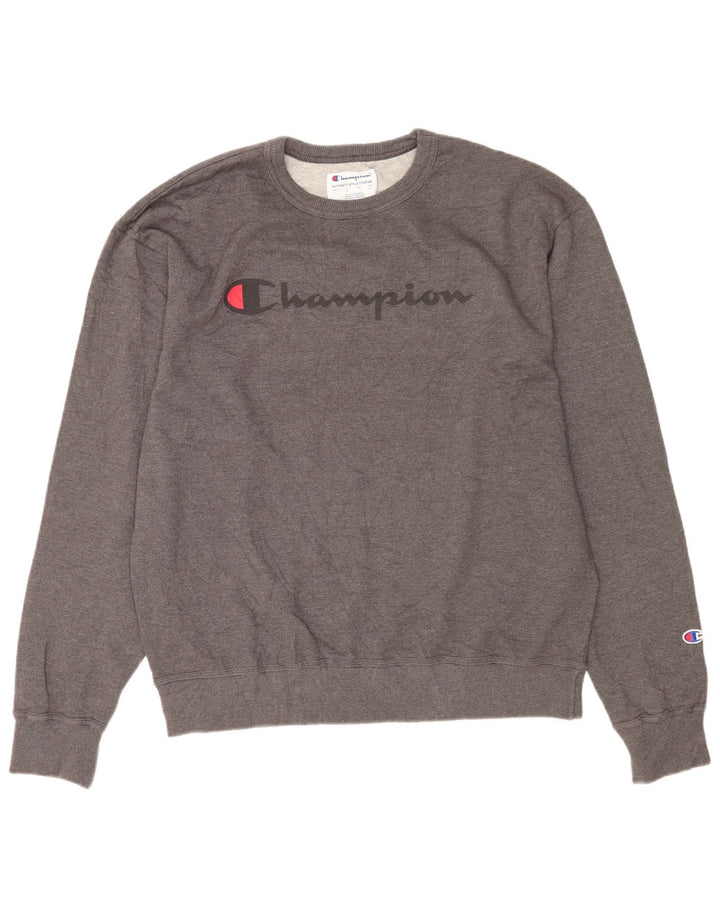 Champion Sudadera Gráfica para Hombre Jersey Grande De Algodón Gris