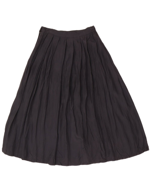 Stefanel Falda Plisada De Cintura Alta Para Mujer IT 42 Medium W26 Viscosa Negra