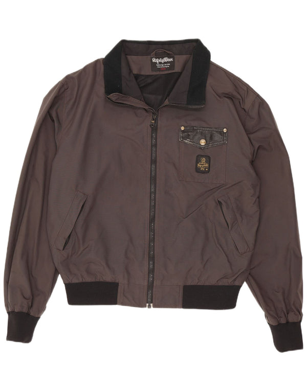 Refrigiwear Chaqueta bomber para hombre UK 40 Large Gris Colorblock Poliamida