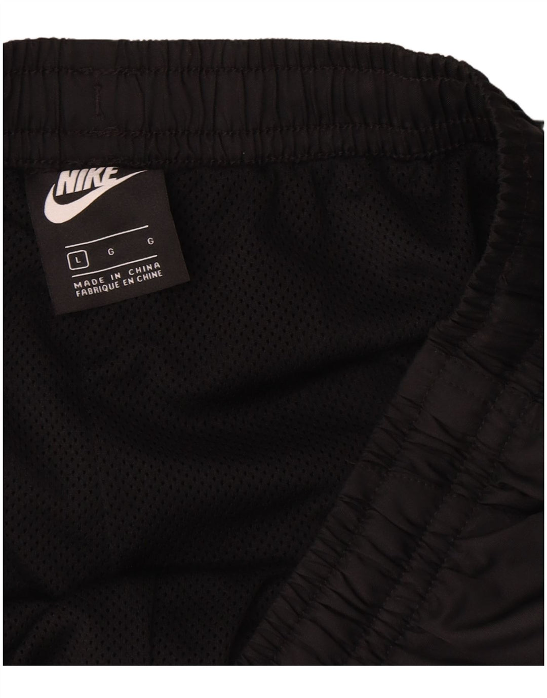 Nike - Pantalones cortos deportivos para hombre con gráfico regular, poliéster negro grande