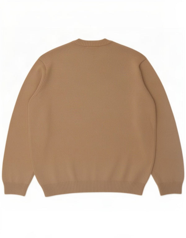 Marks & Spencer - Jersey de cuello redondo para hombre, color azul, talla XL, lana beige
