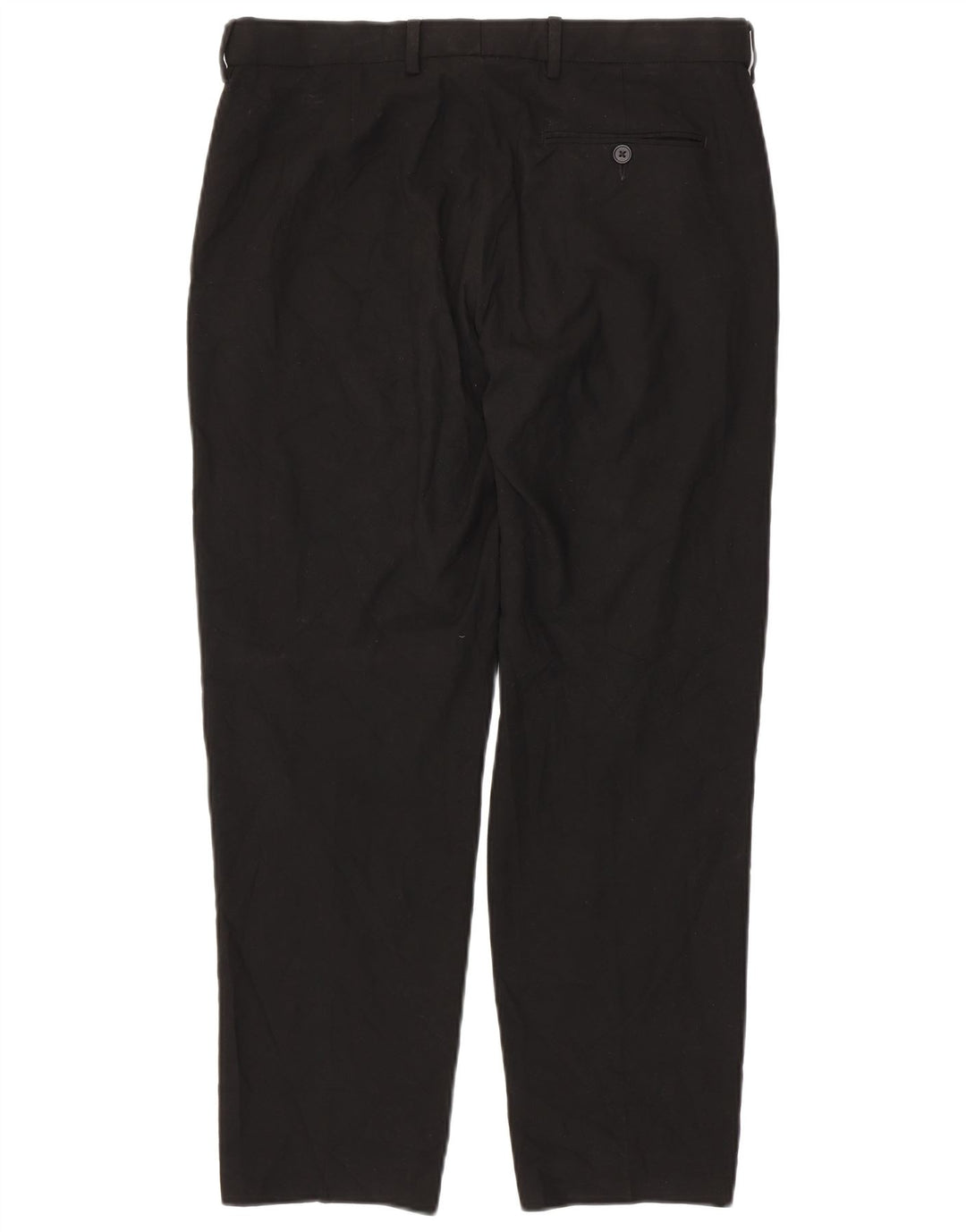MARKS & SPENCER Pantalones de traje rectos de corte regular para hombre W34 L28 Negro
