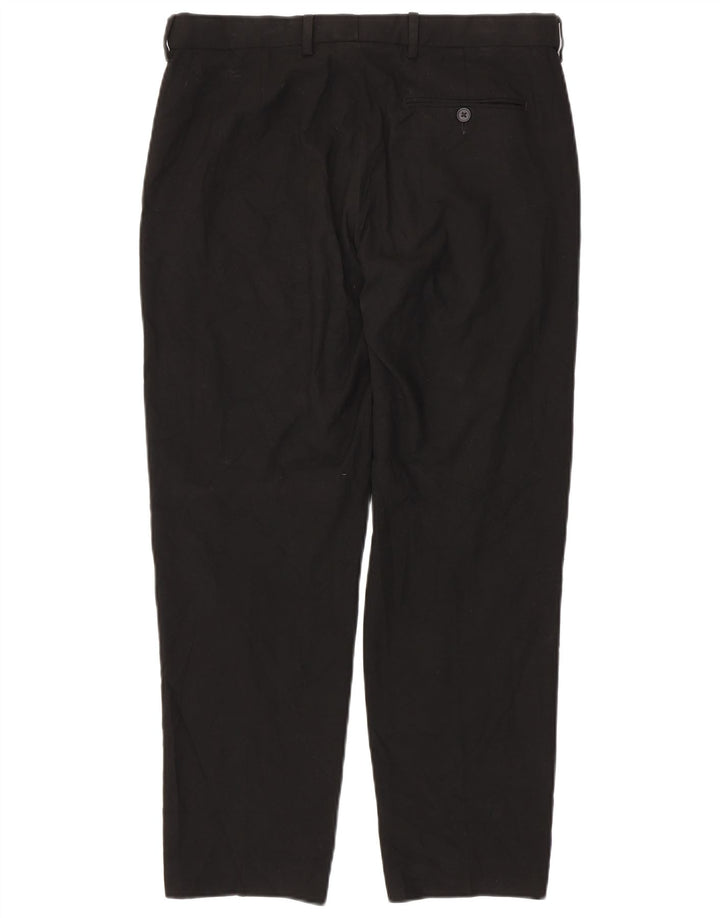 MARKS & SPENCER Pantalones de traje rectos de corte regular para hombre W34 L28 Negro