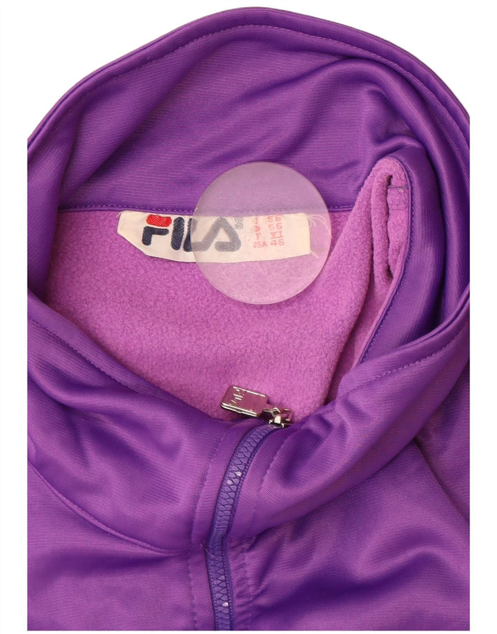 Fila Mens Graphic Chándal Top Chaqueta IT 56 2XL Poliéster Púrpura
