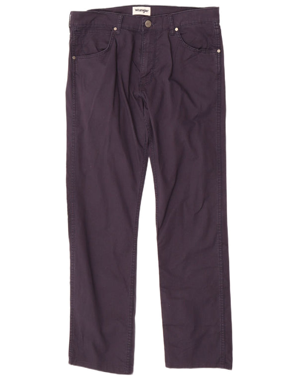 Wrangler Pantalones informales rectos Greensboro para hombre W32 L30 Algodón azul marino
