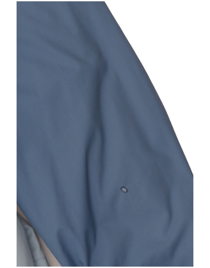 COLUMBIA Chaqueta impermeable extragrande con capucha para mujer UK 40 XL Azul Colorblock