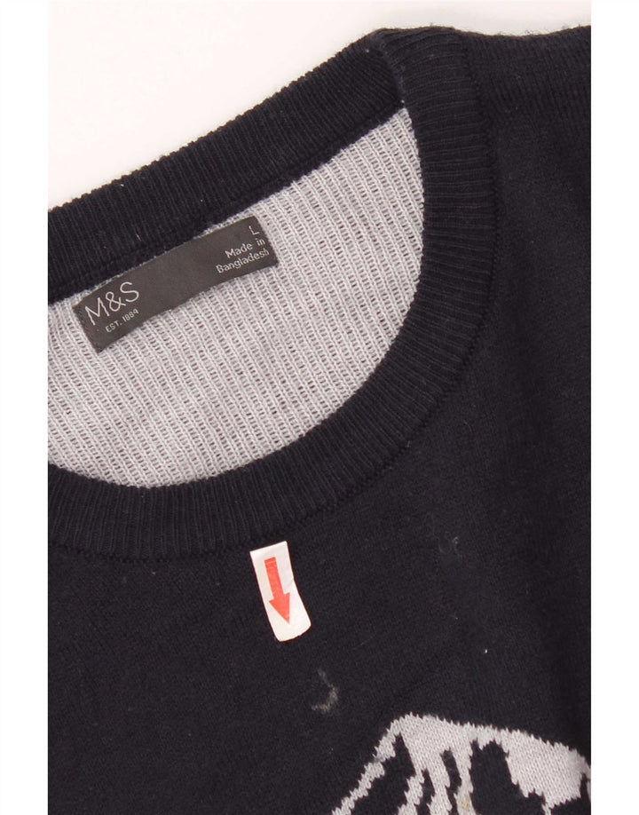 Marks & Spencer Jersey De Cuello Redondo Para Hombre Gris Grande Colorblock