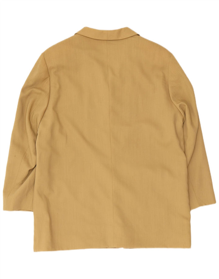 Chaqueta Blazer De 3 Botones Para Mujer EU 40 Lana Beige Mediana