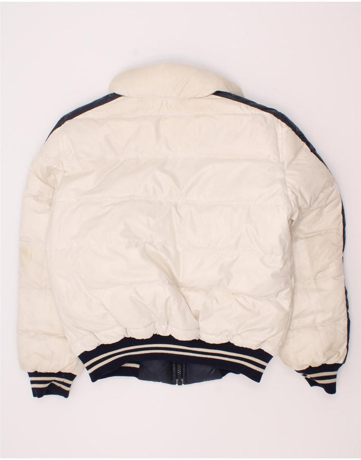 Fay Chaqueta Acolchada Reversible con Capucha para Niños 7-8 Años Azul Marino Rayas