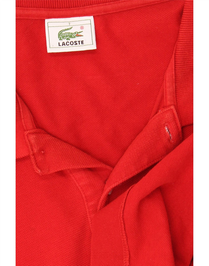 Polo Lacoste para hombre talla 7 2XL rojo