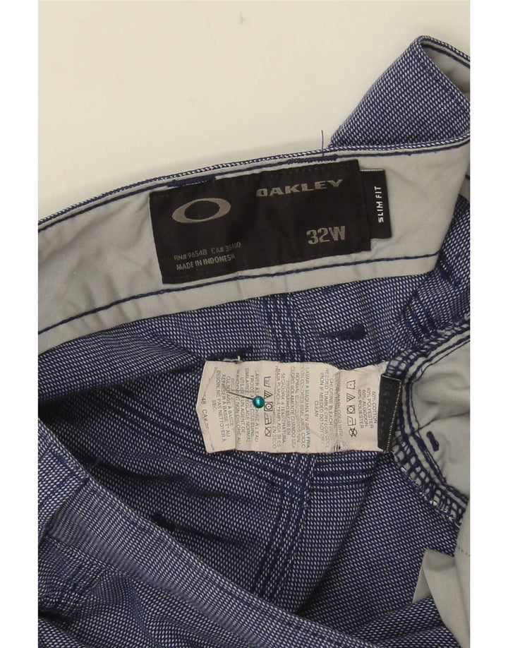 Oakley Pantalones cortos casuales para hombre W32 Algodón azul medio