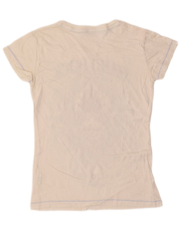 Hard Rock Cafe Mujer Mallorca Graphic Camiseta Top UK 10 Small Off White