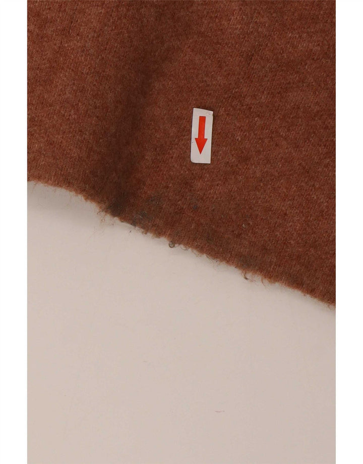 Zara Mujer Longline Open Cardigan Suéter UK 44 Medio Beige Lana