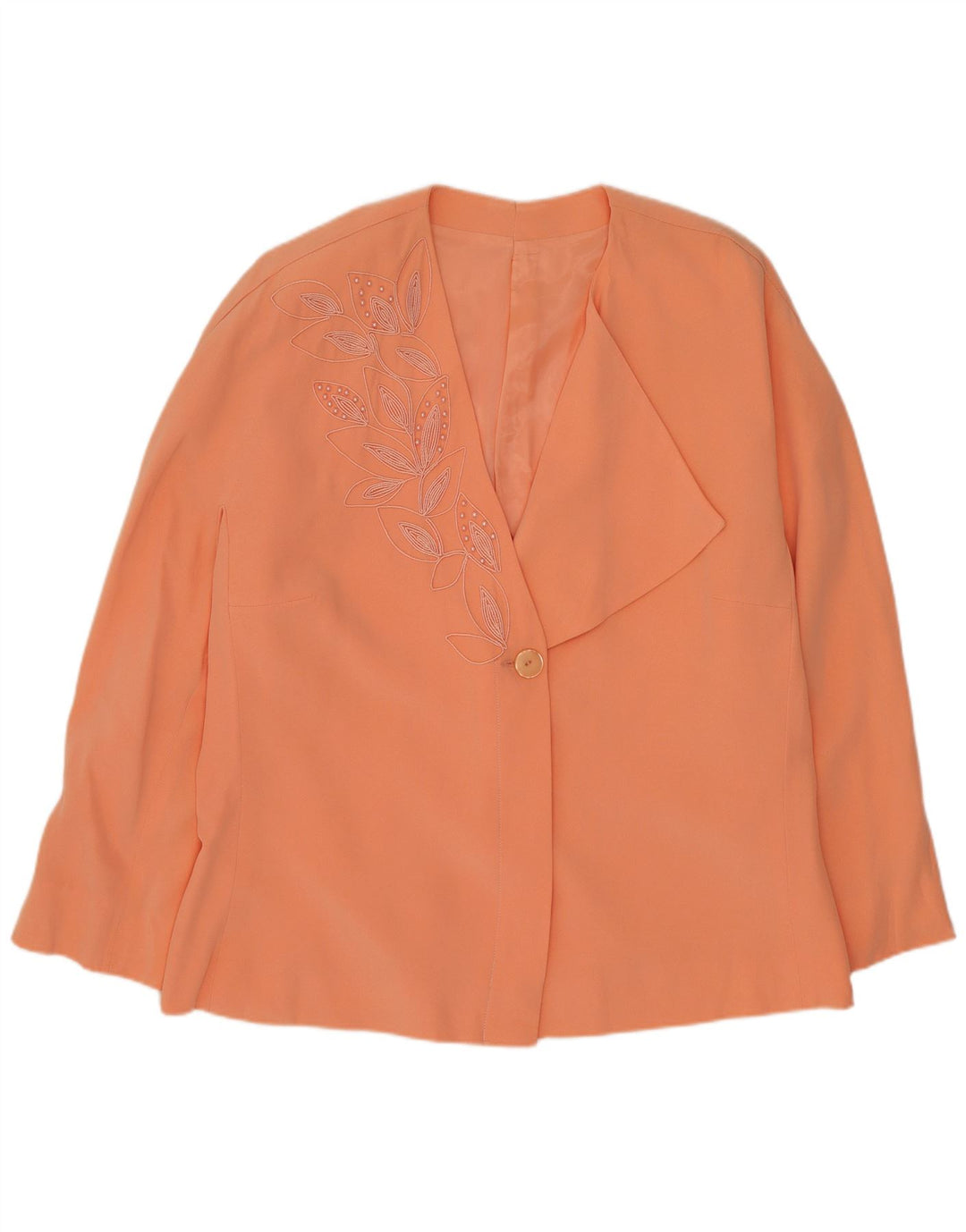 Vintage mujer 1 botón Blazer chaqueta Reino Unido 16 naranja grande